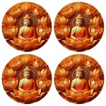 Dessous de verres oranges sagesses de bouddha by Cbkreation