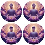 Sous de verres violet sagesses de bouddha by Cbkreation