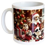 Mug chatons et chiots mignonneries de Nol par CBKration