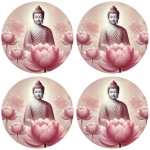 Dessous de verres roses sagesses de bouddha by Cbkreation par 4