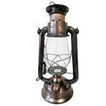 Lampe tempte en mtal couleur bronze vieilli 30 cm