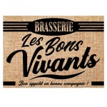 Set de table Brasserie Les Bons Vivants - en toile de jute