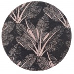 Set de table rond en Toile de jute - Feuilles Tropicales