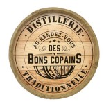 Dcoration murale en bois en forme de tonneau de Vin 40 cm