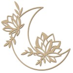 Dcoration murale clair de lune en bois 40 cm