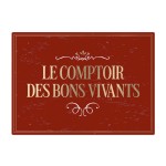 Set de table Le comptoir des Bons Vivants - Inscription dore