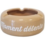 Cendrier en cramique beige - Moment dtente