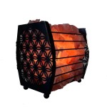 Lampe panier de cristal de sel de lHimalaya - Fleur de vie