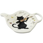 Repose sachet de th en mlamine - Chat Violoniste