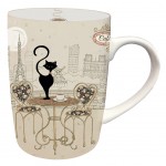 Mug Chat Caf  Paris Jane Crowther Bug Art en Porcelaine