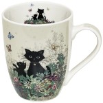 Mug chats et papillons en porcelaine - 340 ml - Bug Art