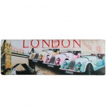 Plaque mtal rectangulaire London Dream 45 x 15 cm