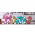 Cadre lumineux 10 LED Home en toile 90 x 30 cm