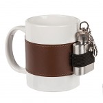 Mug en cramique avec mini flasque en mtal