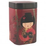 Boite à Thé Little Geisha Rouge - 4.5 x 4.5 x 7.5 cm
