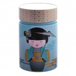 Boite  Th Little Geisha en mtal - 150 grs - Bleu