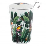 Tisanire Rainforest en porcelaine avec infuseur mtal