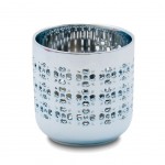 Verre dco pour Bougie Votive Heart and Home Bleu