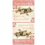 Torchon en Microfibre  Message Ton chat