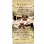 Torchon en Microfibre  Message 70 x 35 cm : Le mariage