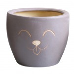 Cache pot Petsy en terre cuite 18 cm - Taupe