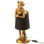 Lampe dore Singe en rsine 42 cm