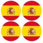 Sous Verre Espagne Drapeau by Cbkreation- Set de 4 dessous de ve