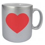 Mug argent Coeur by Cbkreation