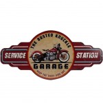 Dcoration murale en mtal Garage Service Station 60 cm