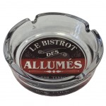 Cendrier rond en verre rtro - Le Bistrot des Allums