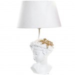 Lampe  poser Buste fille blanche en rsine - 49 cm