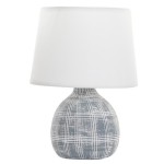 Lampe  poser en Grs - Anthracite et blanc - 26 cm