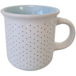 Tasse expresso blanche et bleue en Grs - Points