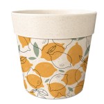 Cache Pot en Fibre de Bambou - Citrons - 13.5 cm