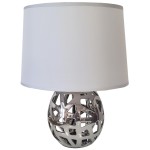 Lampe de table en Cramique - Argent - 36 cm