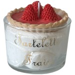 Bougie parfume tartelette aux fraises fabrique en Provence