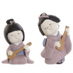 2 Figurines Petites Geishas en résine