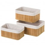 Set de 3 paniers de rangement en Bambou