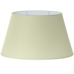 Abat-jour ovale couleur beige crme - 40 cm