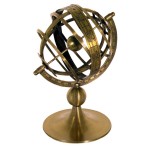 Globe armillaire dcoratif en laiton 22 cm