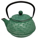 Thire Japonaise en fonte maille verte et argent 0.9 litre