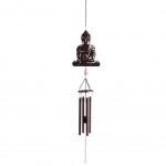 Suspension Bouddha en métal aspect aspect rouille - 102 cm