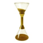 Sablier dcoratif mtal dor et verre 25 cm - Sable or