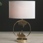 Lampe  poser Saida en mtal dor 46 cm