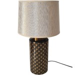 Lampe  poser Art dco noir et or 49 cm