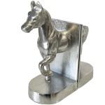 Serre livres Cheval en aluminium