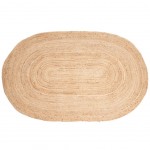 Tapis Ethnique rond en jute naturelle 180 x 120 cm