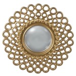 Miroir mural rond en rsine dore 22.8 cm