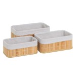 Set de 3 paniers de rangement en Bambou