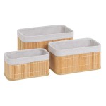 Set de 3 paniers de rangement en Bambou